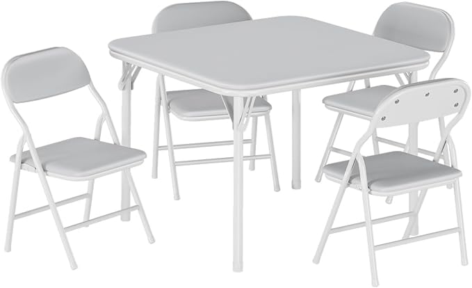 IDEALHOUSE 5 Piece Folding Kids Table and Chairs Set, Children Activity Table - Image 9