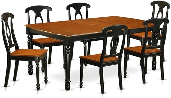 East West Furniture DOKE7-BCH-W 7 Piece Modern Dining Table Set Consist of a by EastWestFurniture