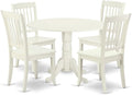 East West Furniture DLDA5-LWH-W 5 Piece Dining Room Furniture Set Includes a by EastWestFurniture