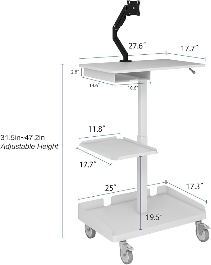 Natwind Mobile Workstation Cart - Image 2
