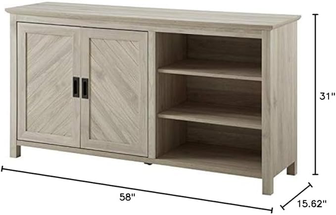 Walker Edison Modern Wood Grooved Buffet Sideboard - Image 3
