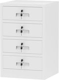 Metal Storage Cabinet with Lockable Drawers by JINGUR