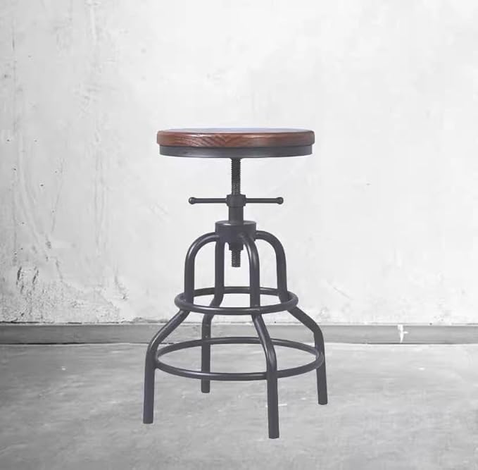 LOKKHAN Vintage Industrial Bar Stool - Image 9