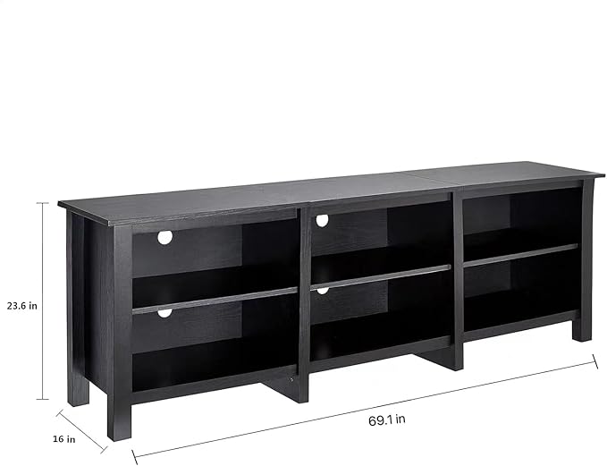 ROCKPOINT Classic TV Stand Storage Media Console Entertainment Center - Image 6
