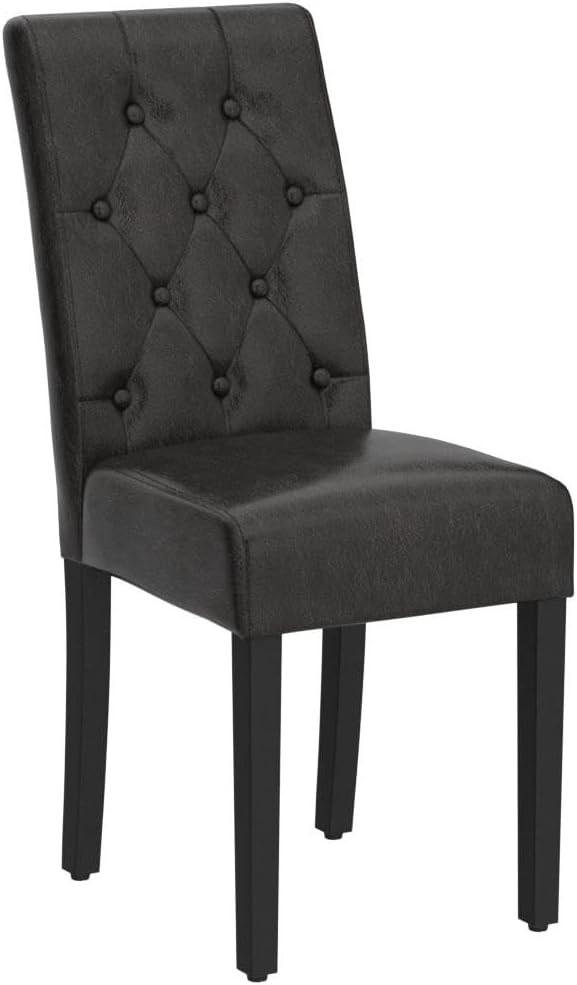 Yaheetech Dining Chairs Set of 2 Modern Style Faux Leather Dining Room Chairs - Image 4