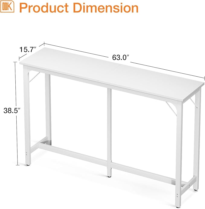 ODK 63 inch Bar Table, Bar Height Pub Table, Counter Height Bar Table, - Image 3
