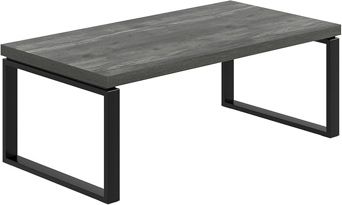 EXCEFUR Modern Coffee Table, Rustic Wood and Metal Center Table - Image 9