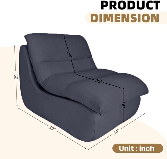 Bean Bag Chair - Memory Foam Bean Bag Chair - Image 3