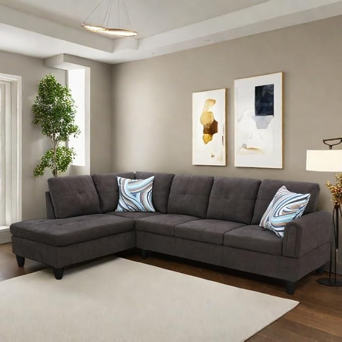 NAYSAYE Sectional Couch with Ottoman Storage, L Shaped Couch Sofa Furniture Sets - Image 4