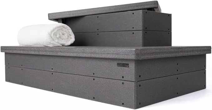 Heavy Duty Hot Tub Steps with Storage by DENKOE