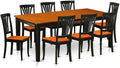 East West Furniture QUAV9-BCH-W 9 Piece Dining Table Set Includes a Rectangle by EastWestFurniture