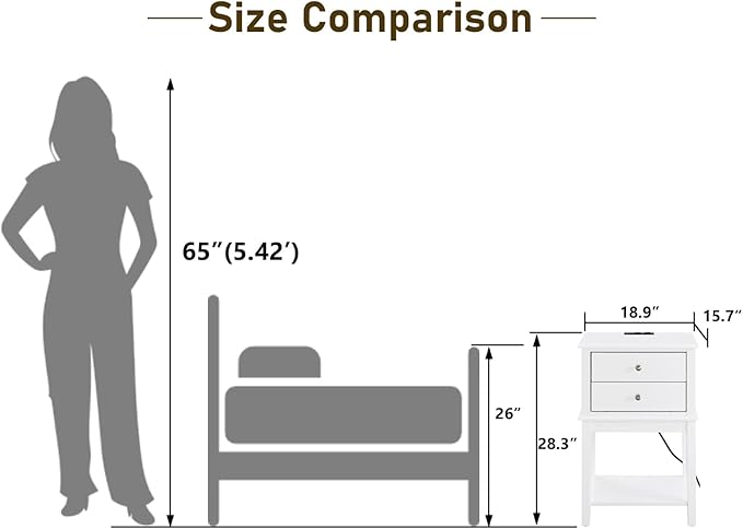 conifferism White Nightstand - Image 4