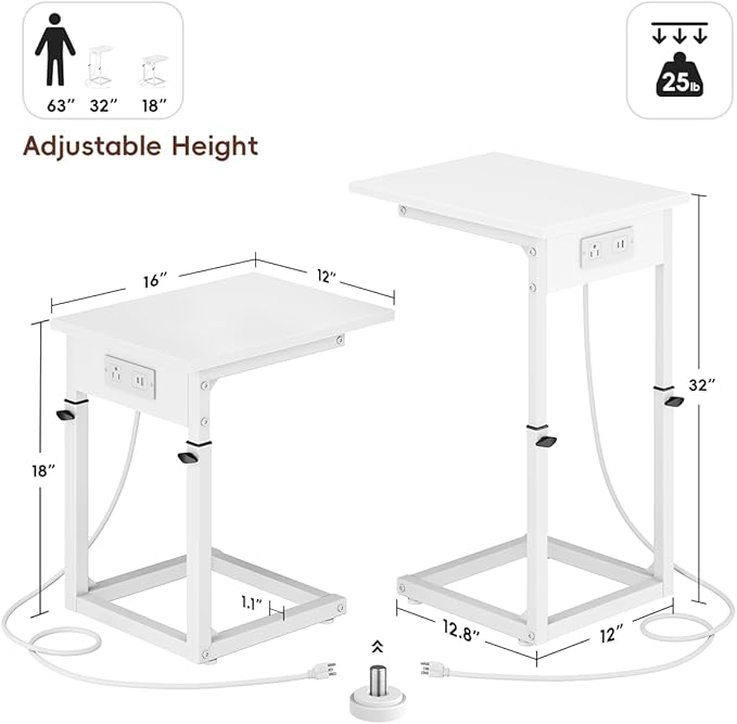 Vagusicc C Shaped End Table - Image 3