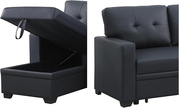 L-Shape Sofa Bed, Pull Out Sleeper Sofa - Image 3