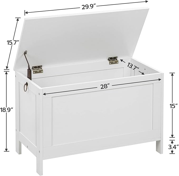 HOOBRO Toy Box, Retro Wooden Look Storage Chest - Image 7