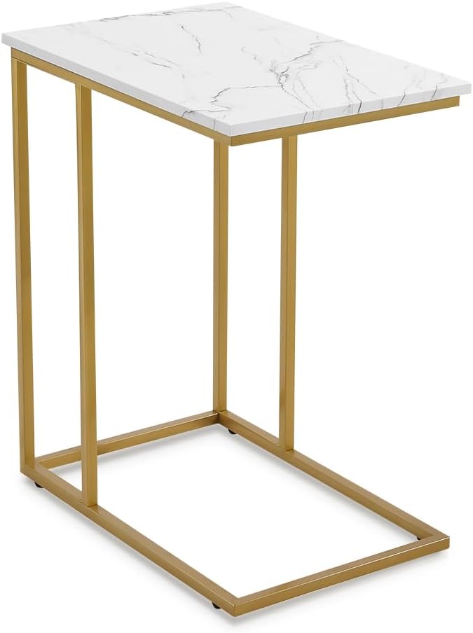 Large Size C Shaped Side Table End Table by Unknown