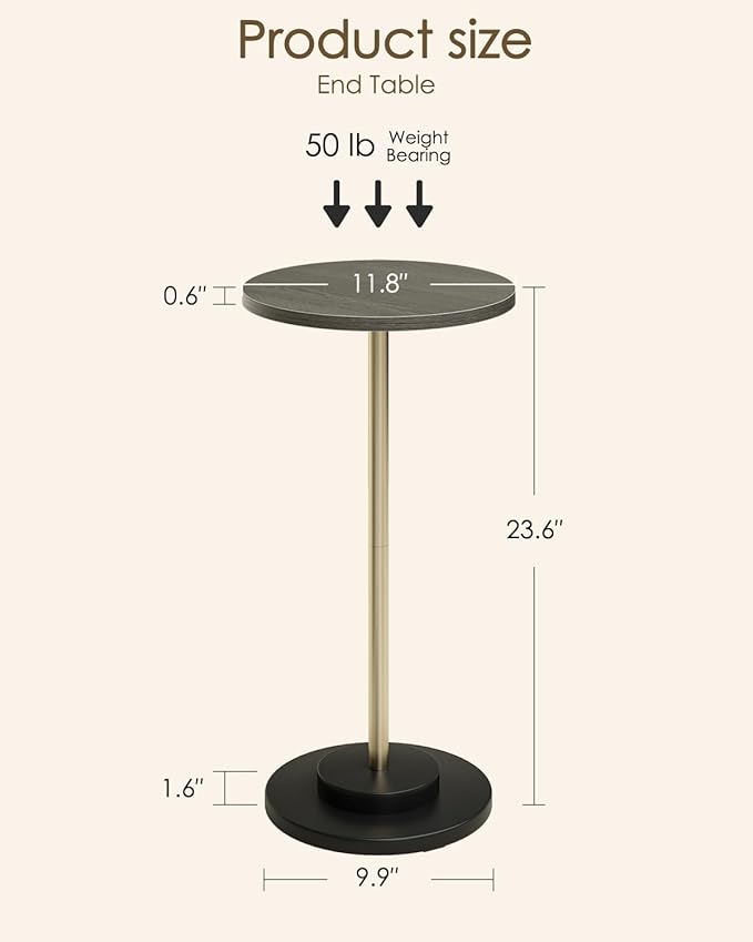 Masupu Drink Table, Round Side Table - Image 2