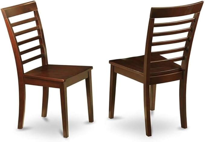 East West Furniture DOML9-MAH-W 9 Piece Dining Set Includes a Rectangle Dining - Image 4
