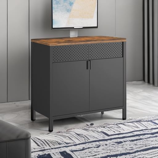SONGMICS Storage Cabinet, Metal Cabinet, Sideboard - Image 2