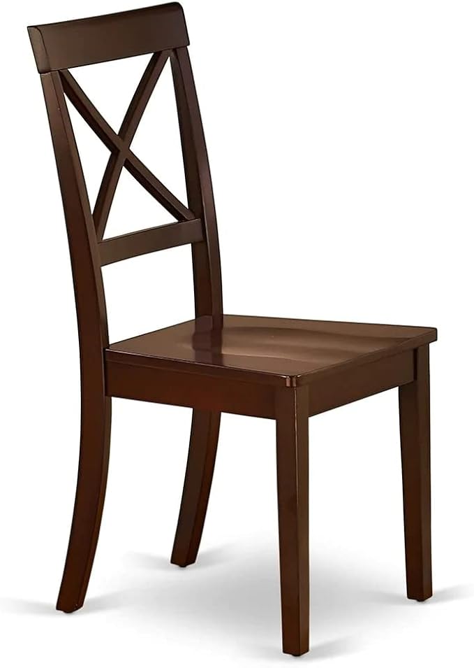 East West Furniture HBBO5-MAH-W 5 Piece Dining Set Includes a Round Dining Table - Image 7