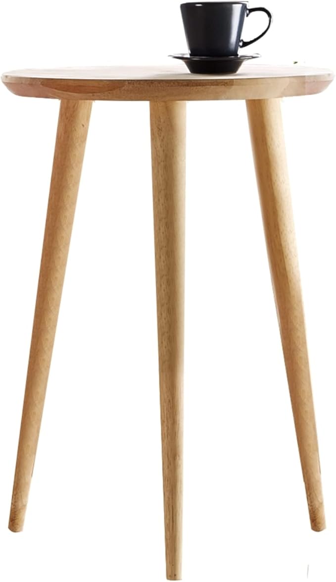 WoodShine Side Table Small Round Solid Wood Sofa Table End Tables Accent by WoodShine