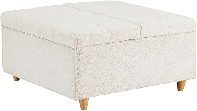 GAOMON Sherpa Storage Ottoman Coffee Table - Image 8