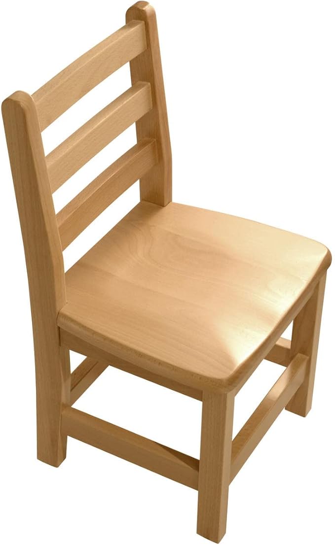 Kids Wooden Chair Set, Fully Assembled Youth Ladderback Wood Chairs - Image 6