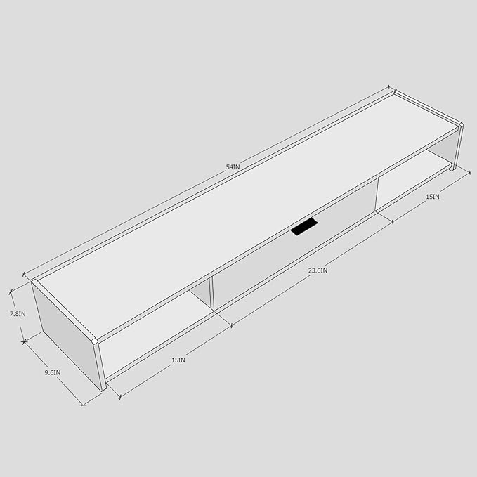 55'' Floating TV Stand, Wall Mounted TV Console, Floating TV Cabinet, Under TV - Image 5