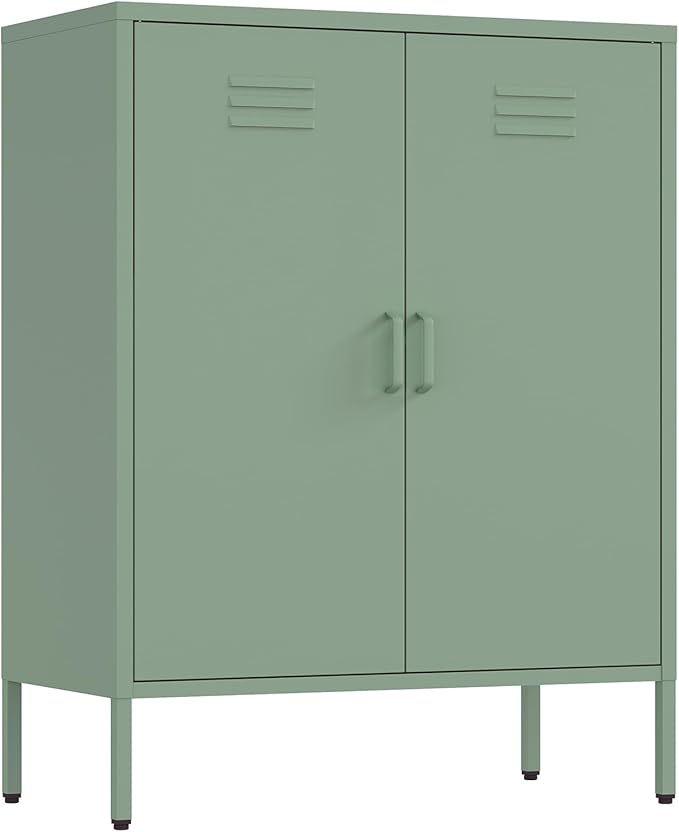 Manhattan Comfort Naomi Modern Metal Accent Cabinet, Minimalist Storage Cabinet - Image 7