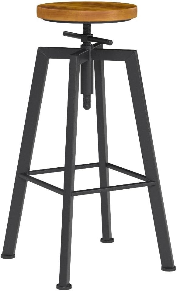 Vintage Adjustable Bar Stools Set of 2, Height Ranges from 24.8 to 30.8 inch - Image 4