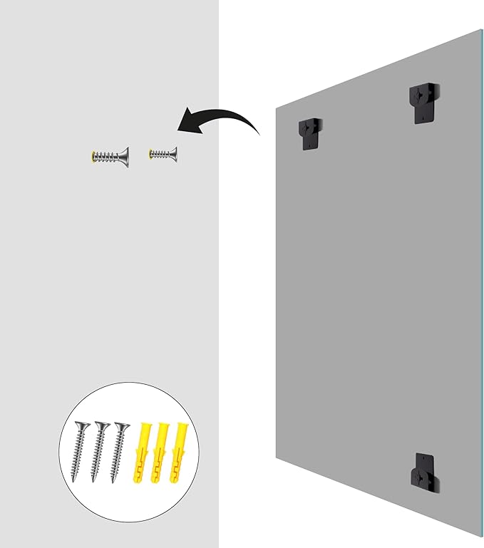 KOCUUY Frameless Bathroom Mirror, Unframed Mirrors - Image 5
