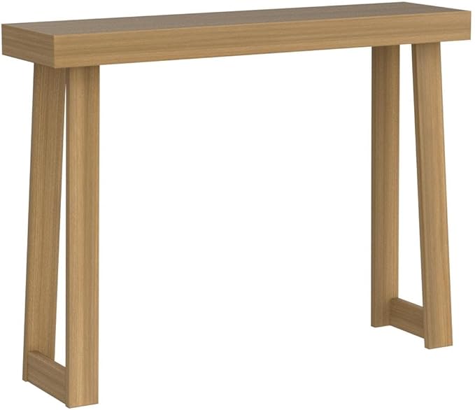 Plank+Beam Solid Wood Console Table, 46.25 Inch, Sofa Table, Narrow Entryway - Image 4