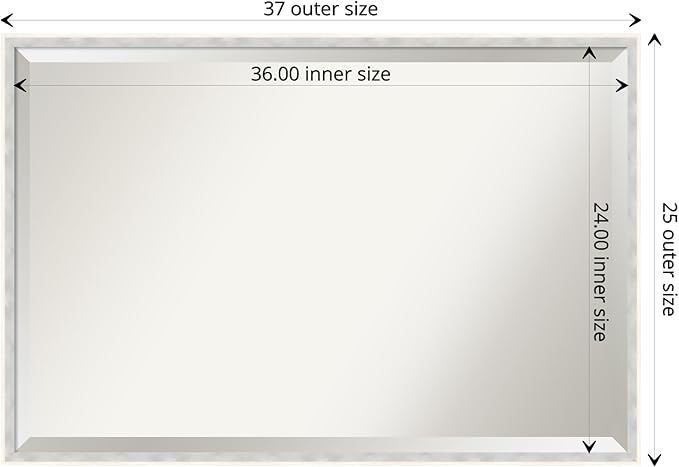 Amanti Art White Bathroom Mirror - Image 4
