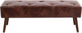 Furniliving 44 Inch Tufted Bench, Leather Footrest Bedroom Bench Seat, by FurnilivingFurnitureforHome