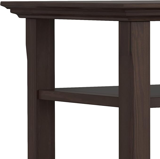 SIMPLIHOME Acadian SOLID WOOD 19 inch Wide Square Transitional End Table in - Image 6