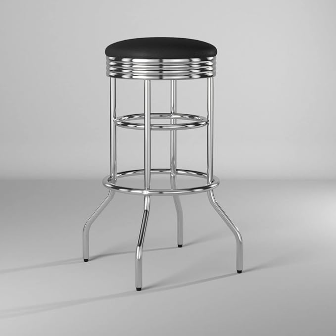TRINITY Heavy Duty 30-Inch Backless Swivel Bar Stool - Image 6