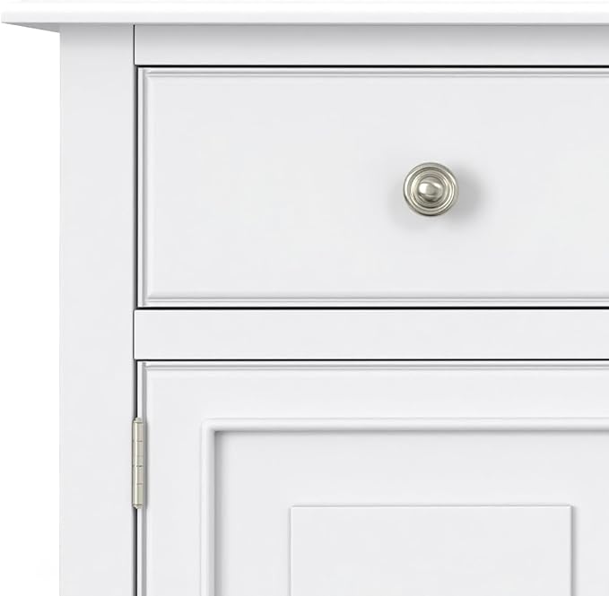 SIMPLIHOME Connaught 51-inch Wide Solid Wood Storage Cabinet in White - Image 10