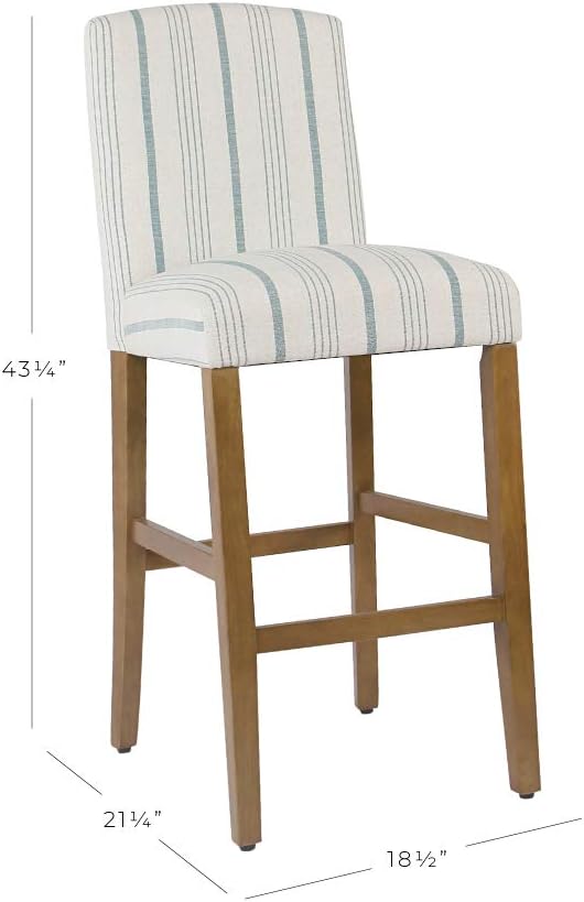 HomePop Parsons Classic Upholstered High Back Curved Top Barstool - Image 3