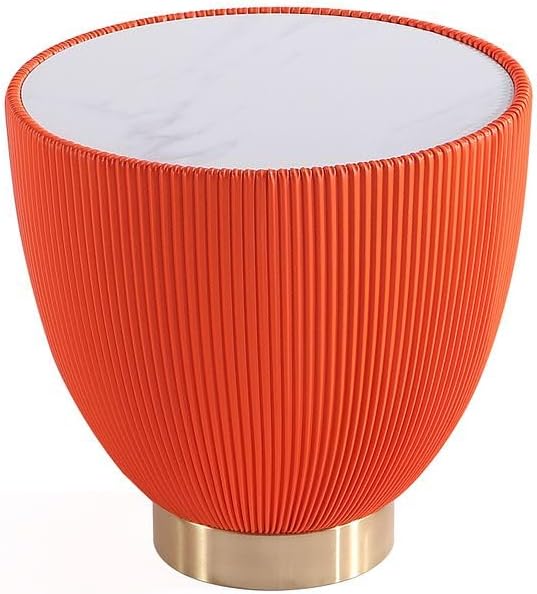 Manhattan Comfort Anderson Modern 18" Round End Table 2.0 | Ceramic Marble - Image 8