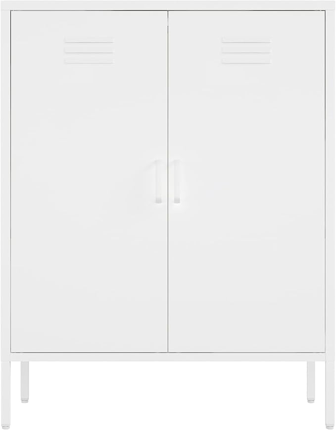 Manhattan Comfort Naomi Modern Metal Accent Cabinet, Minimalist Storage Cabinet by ManhattanComfort