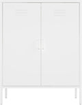 Manhattan Comfort Naomi Modern Metal Accent Cabinet, Minimalist Storage Cabinet by ManhattanComfort