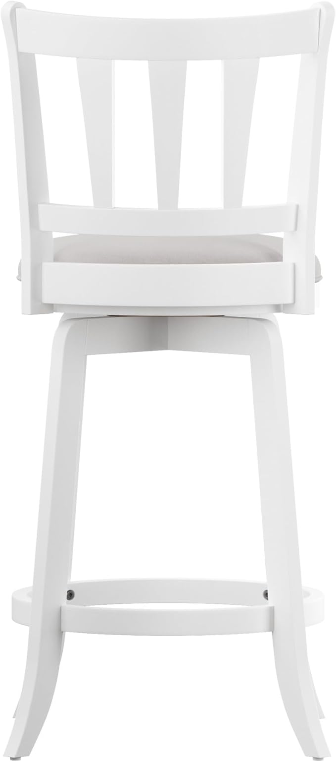 HILLSDALE Presque ISLE Wood Counter Height Swivel Stool White - Image 13