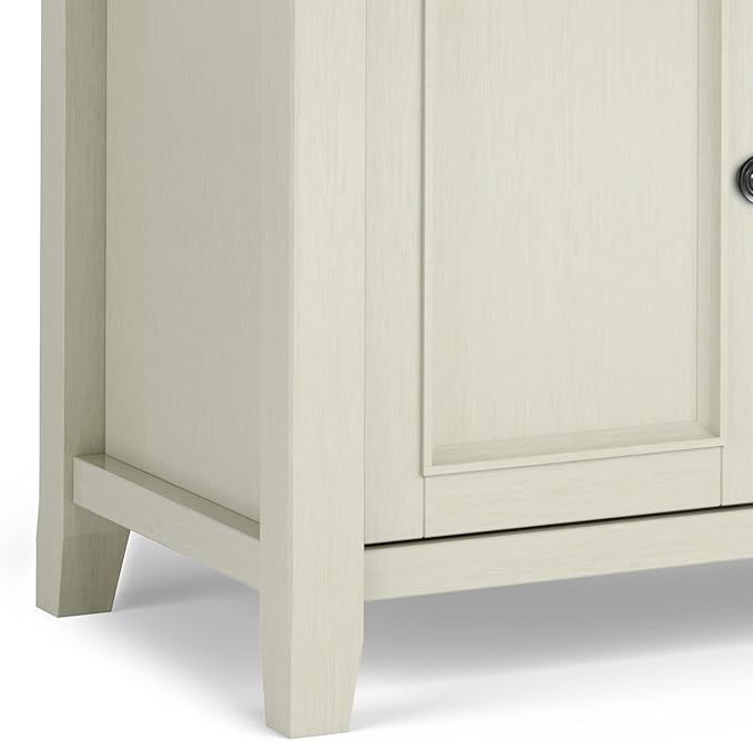 SIMPLIHOME Amherst 54-inch Wide Solid Wood TV Stand in Antique White, - Image 12