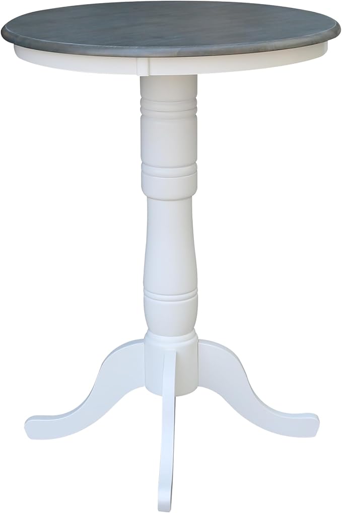 IC International Concepts 30" Round Top Pedestal Dining Table, 40.9" High - Image 3