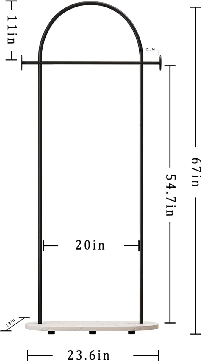 Black Clothing Rack, Modern Clothes Rack - Image 3