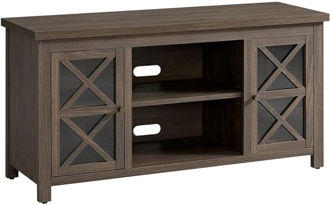 Henn&Hart Rectangular TV Stand for TV's up to 55" in Alder Brown, TV Stands for by HennHart