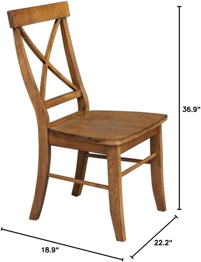 International Concepts Set of Two X-Back Dining Chair - Image 3