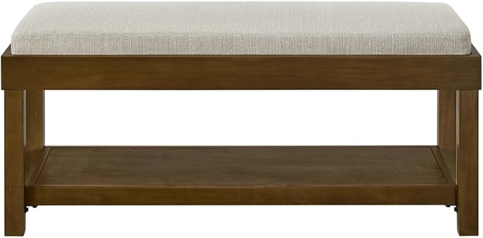 24KF Large Rectangular Storage Bench, Upholstered Seat Cushion, Ottoman Coffee - Image 6
