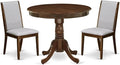 East West Furniture ANLA3-AWA-05 3 Piece Dining Set Includes a Round Kitchen by EastWestFurniture