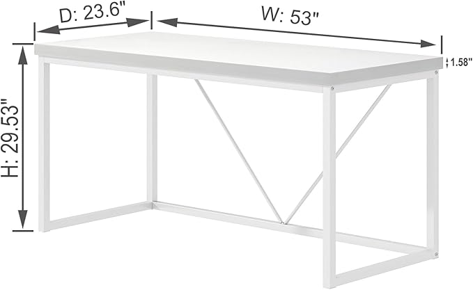 EXCEFUR Home Office Desk, Modern Wood Computer Desk, Wood Study Writing Table - Image 2